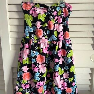 H&M Strapless Floral Dress